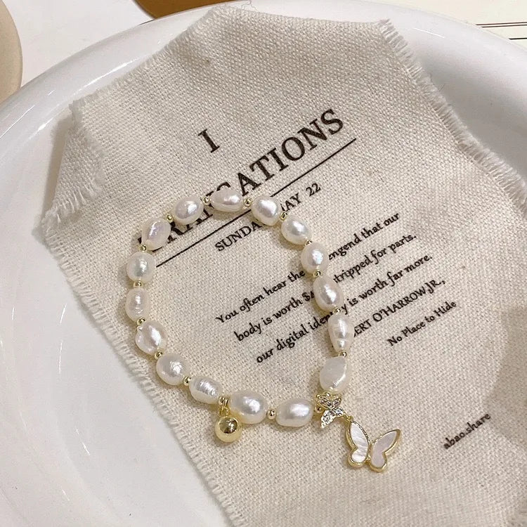 Baroque Freshwater Pearl Butterfly Necklace