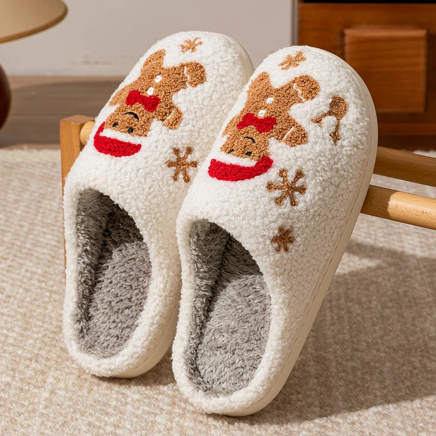 Women's Christmas Warm Indoor Slippers
