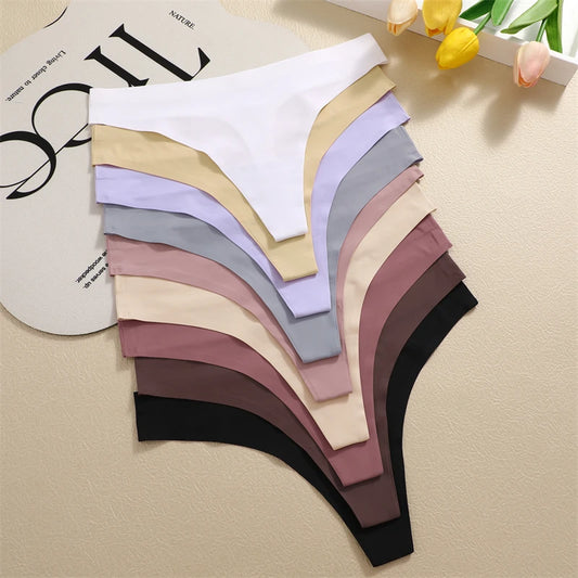 4-Pack Seamless Invisible Panties – Ultra-Thin Thongs