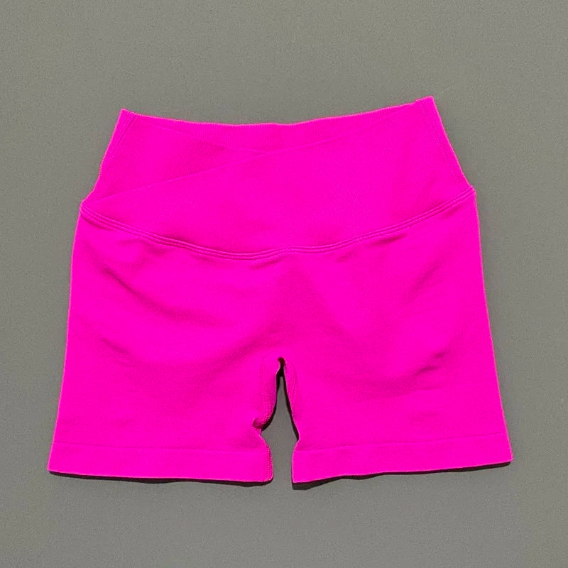 HISTELLO Vision 4.5” Cross Waist Seamless Gym Shorts