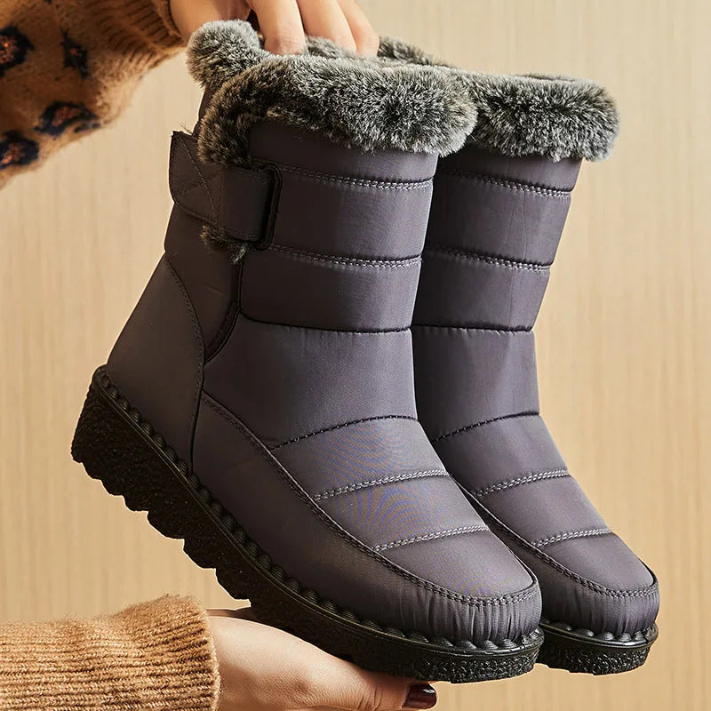 Women's Waterproof Fur Winter Ankle Boots