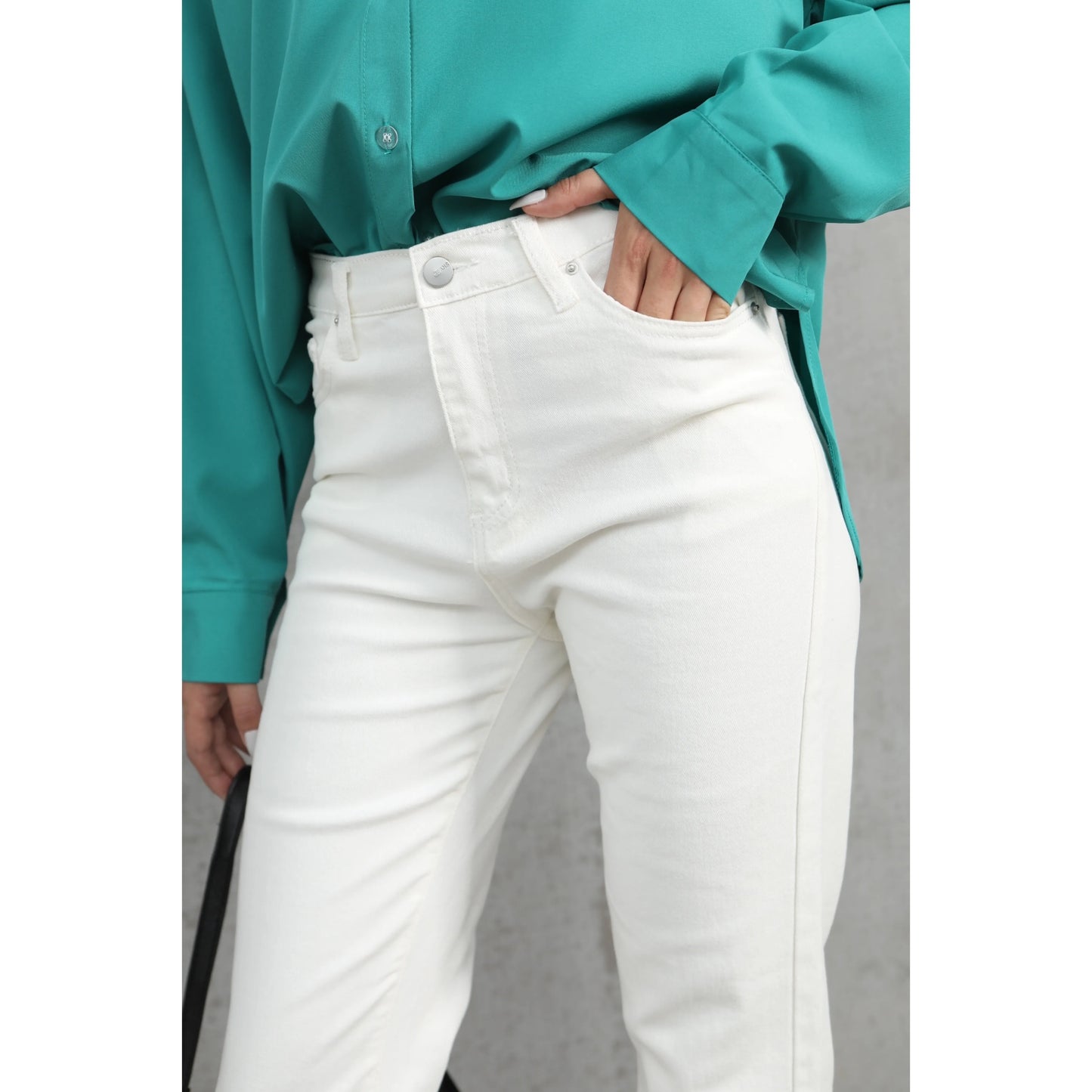 Women's Vintage White Wide Leg Jeans