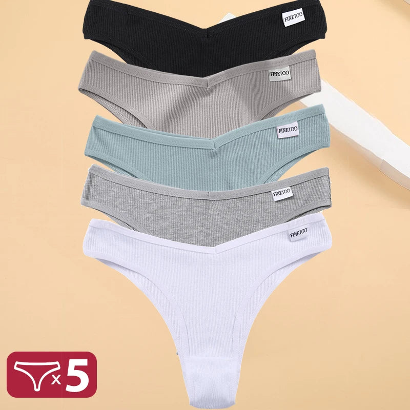 5-Piece Cotton Bikini Panty Set