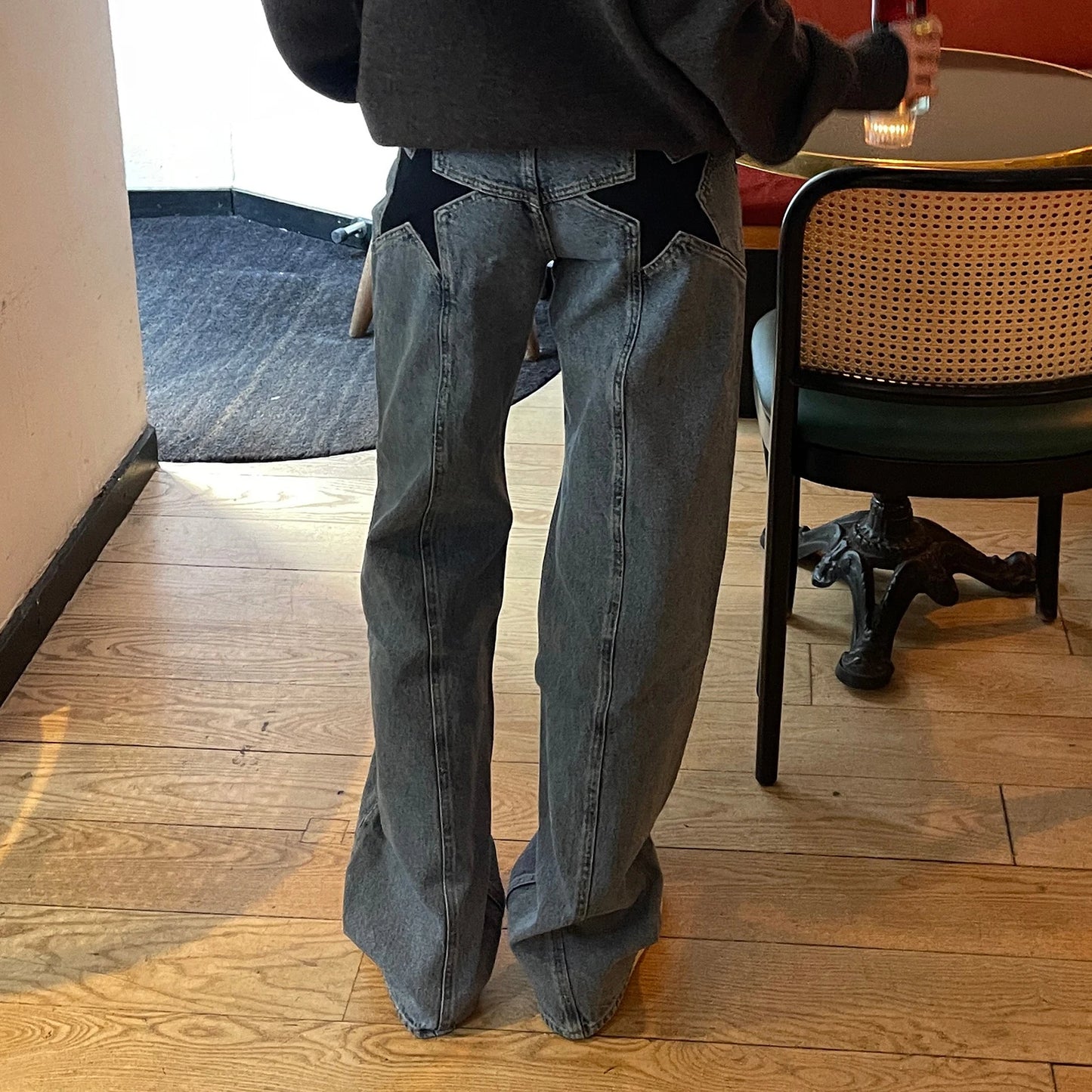 Women's Y2K Star Print Baggy Jeans