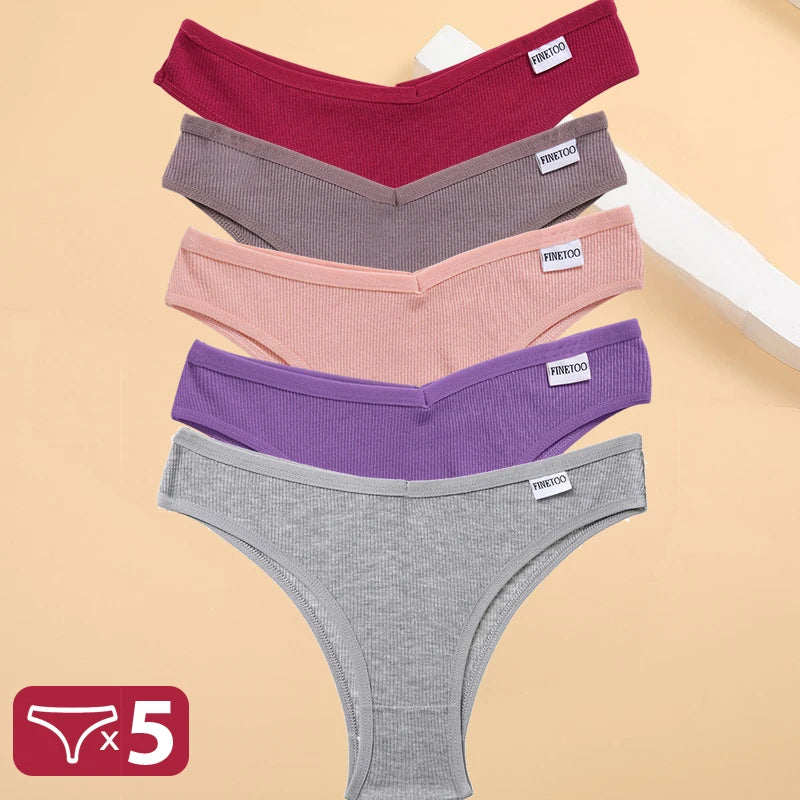 5-Piece Cotton Bikini Panty Set