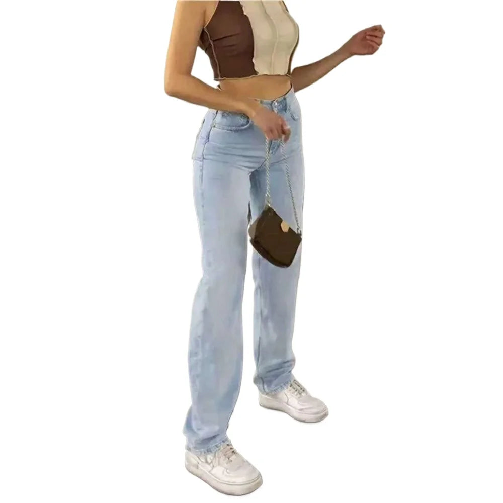 Women's High-Waisted Y2K Baggy Jeans
