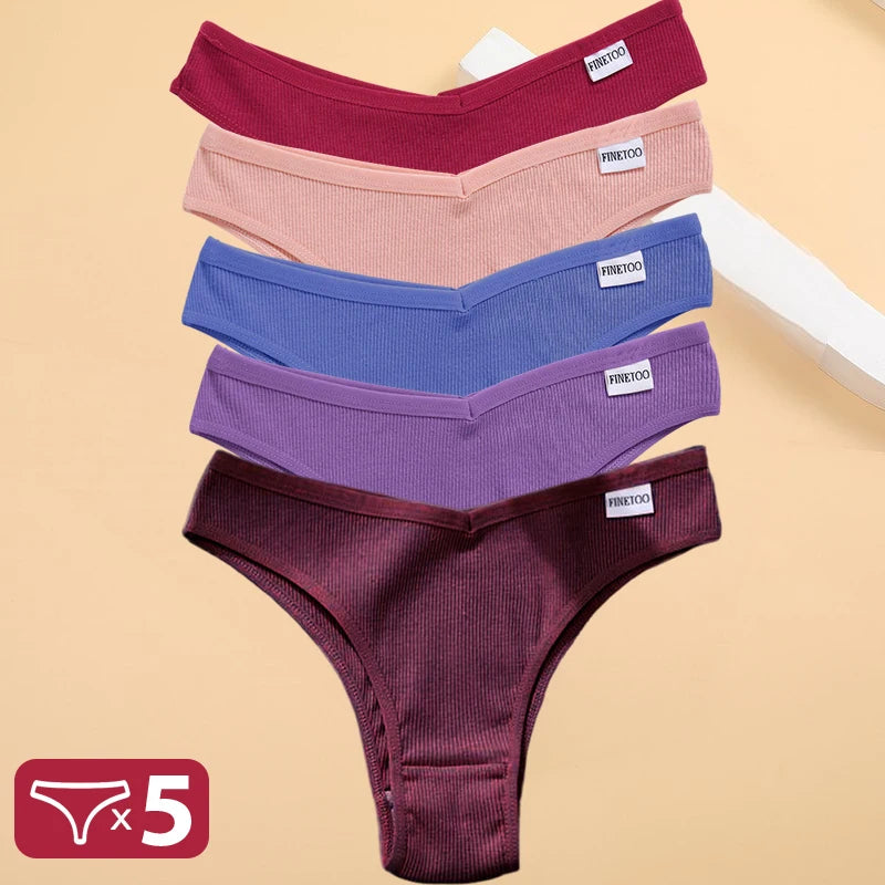 5-Piece Cotton Bikini Panty Set