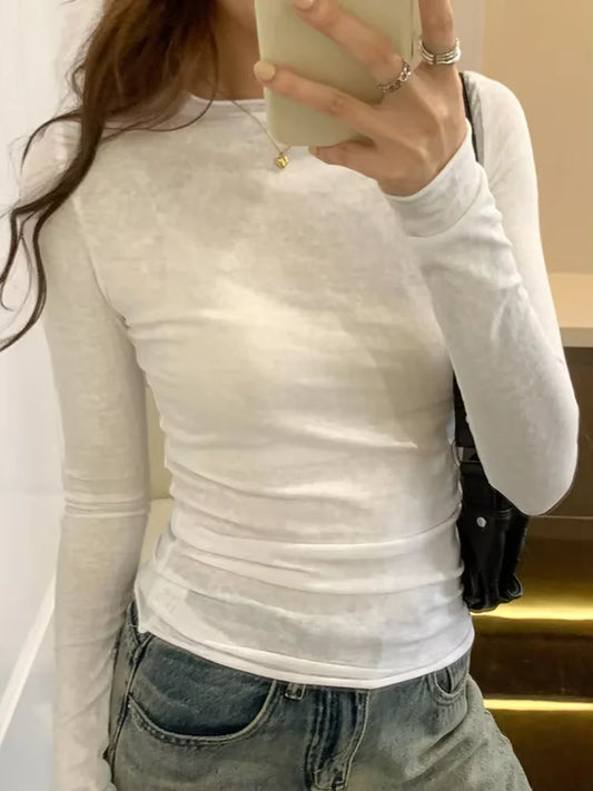 Women’s Slim Fit Long Sleeve Basic T-Shirt