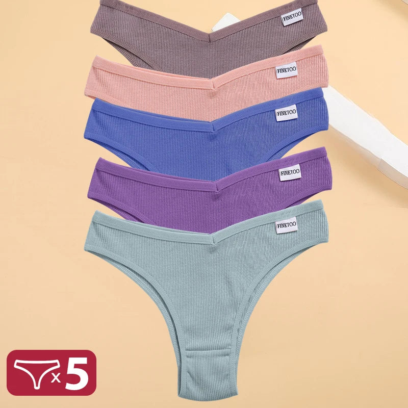 5-Piece Cotton Bikini Panty Set