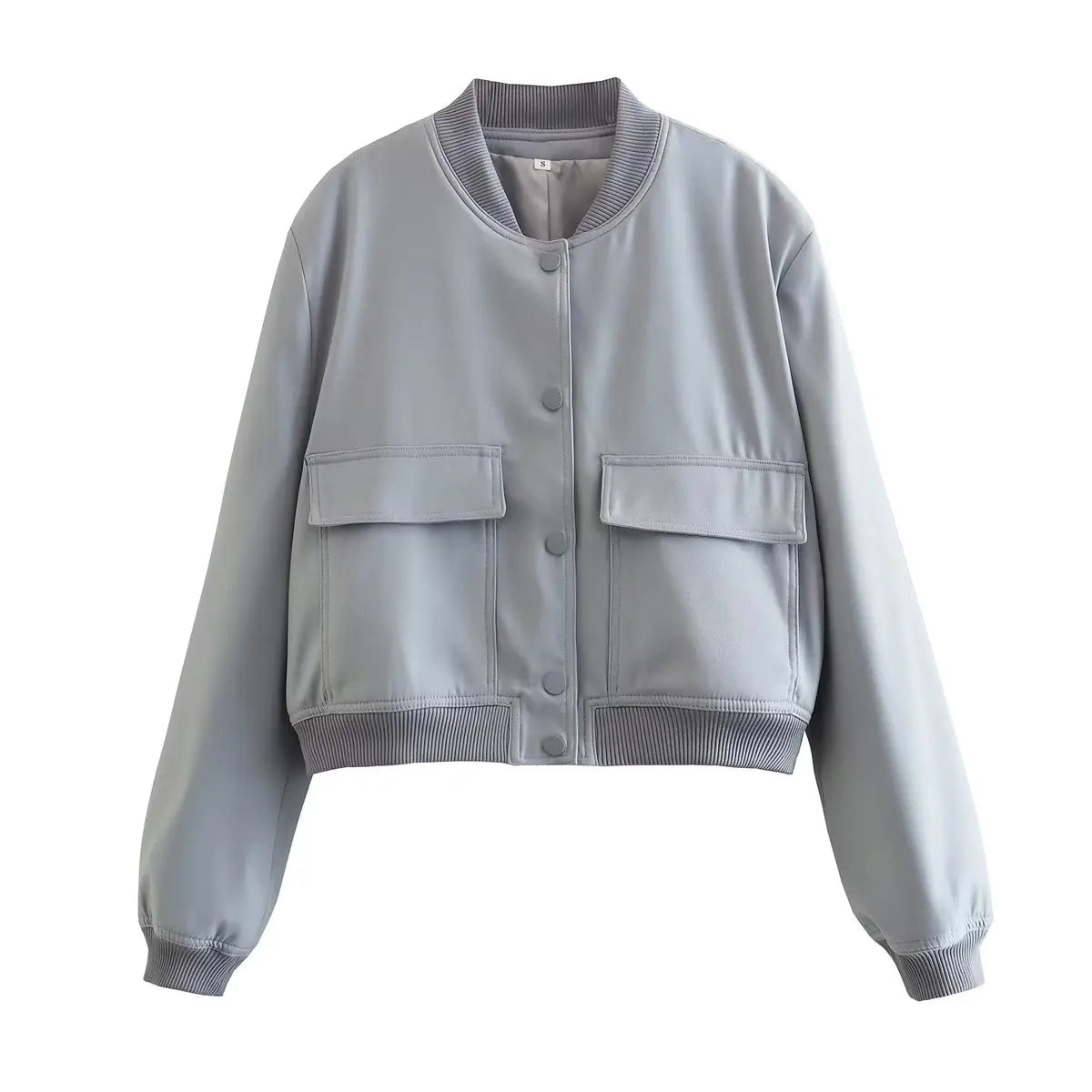 Women’s Chic V-Neck Bomber Jacket