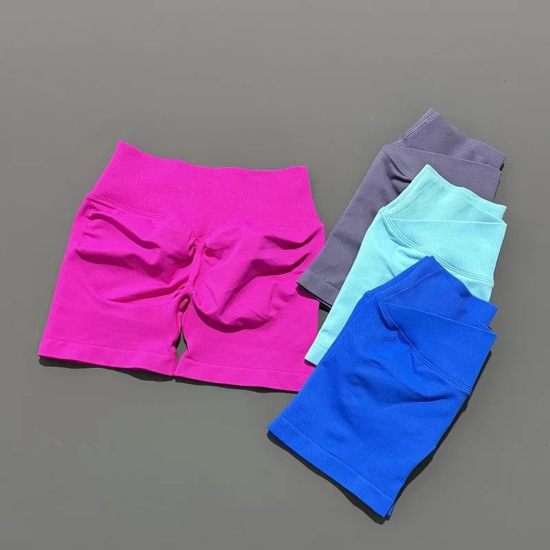 HISTELLO Vision 4.5” Cross Waist Seamless Gym Shorts