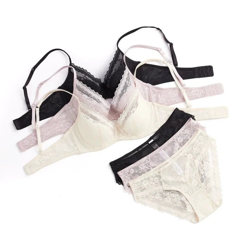 Women's Lace Embroidered Lingerie Set
