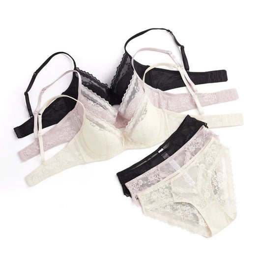 Women's Lace Embroidered Lingerie Set