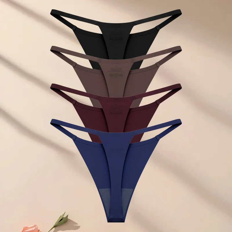 4-Piece Ultra-Thin Stretch Thong Set
