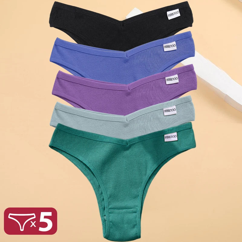 5-Piece Cotton Bikini Panty Set