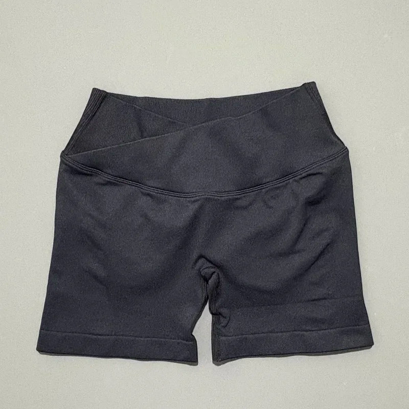 HISTELLO Vision 4.5” Cross Waist Seamless Gym Shorts