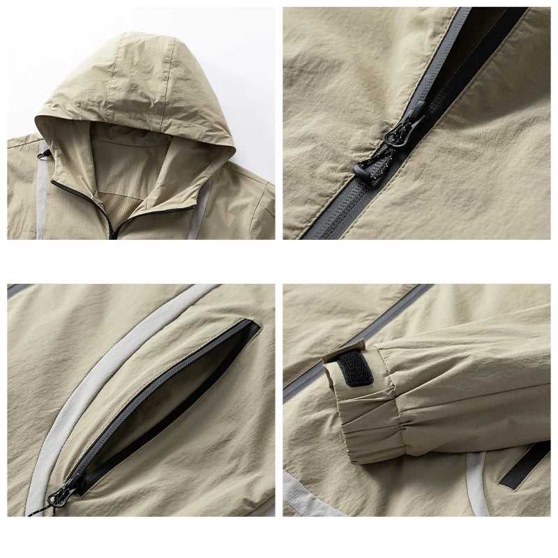 Women's Hooded Outdoor Windbreaker Jacket