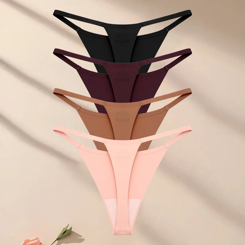 4-Piece Ultra-Thin Stretch Thong Set