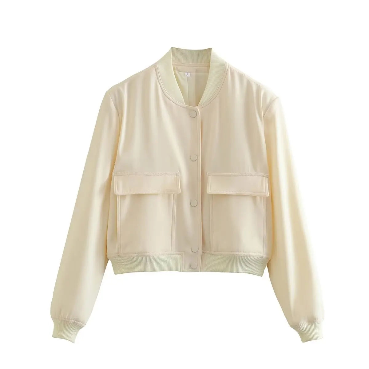 Women’s Chic V-Neck Bomber Jacket