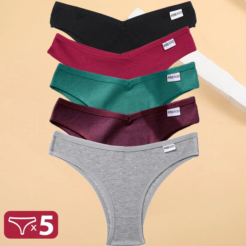 5-Piece Cotton Bikini Panty Set