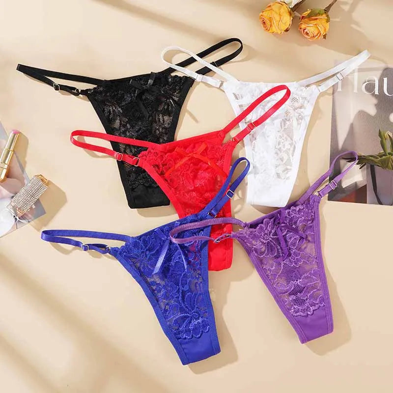 Women's Lace Adjustable Low-Rise Thong
