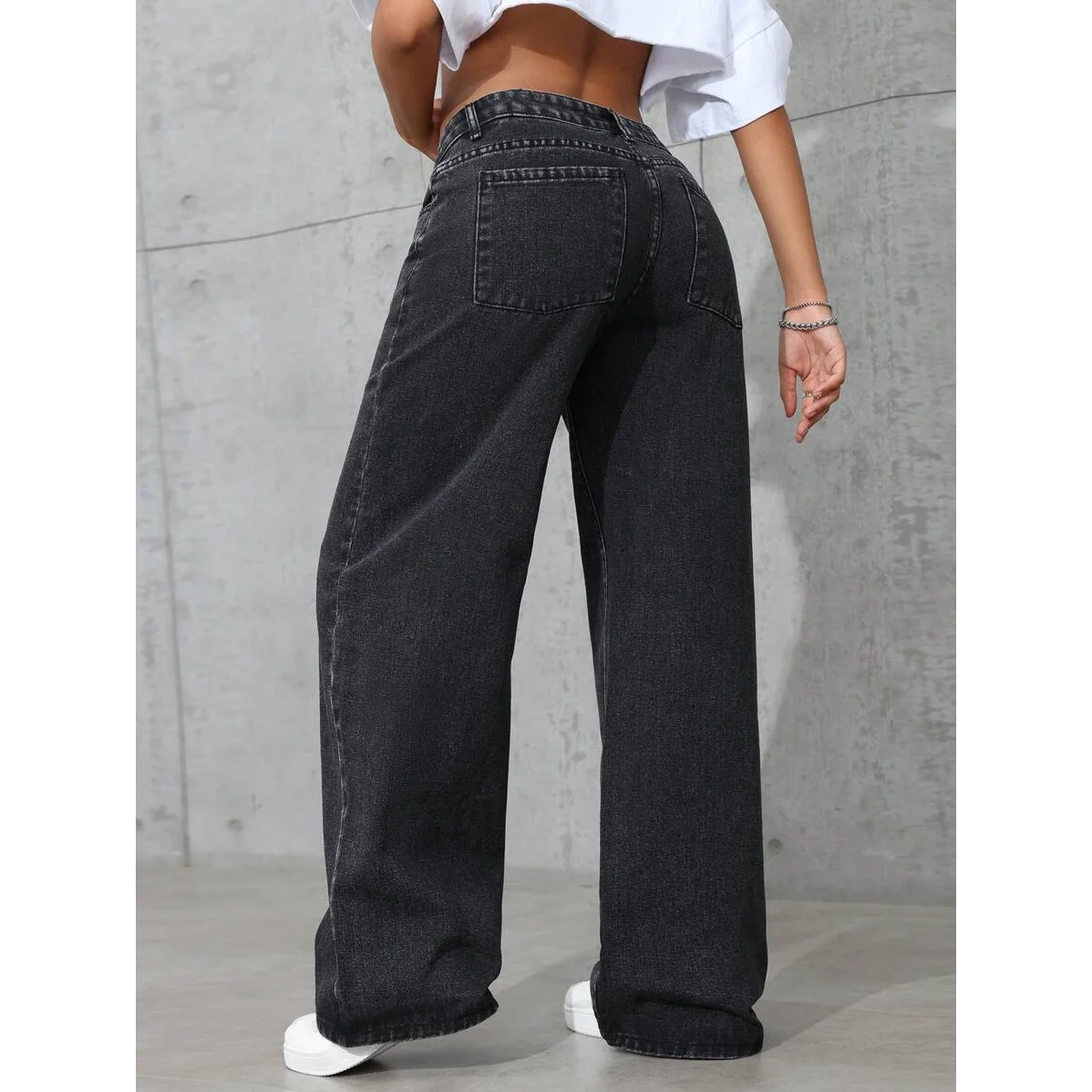 Plus Size Wide Leg Stretch Jeans