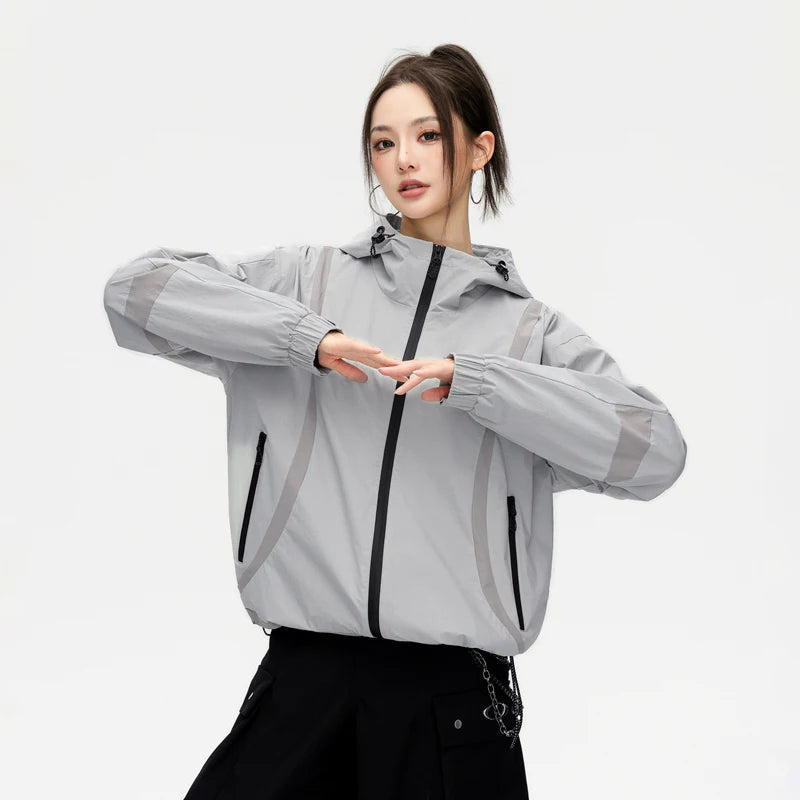 Women's Hooded Outdoor Windbreaker Jacket