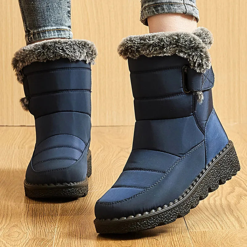 Women's Waterproof Fur Winter Ankle Boots