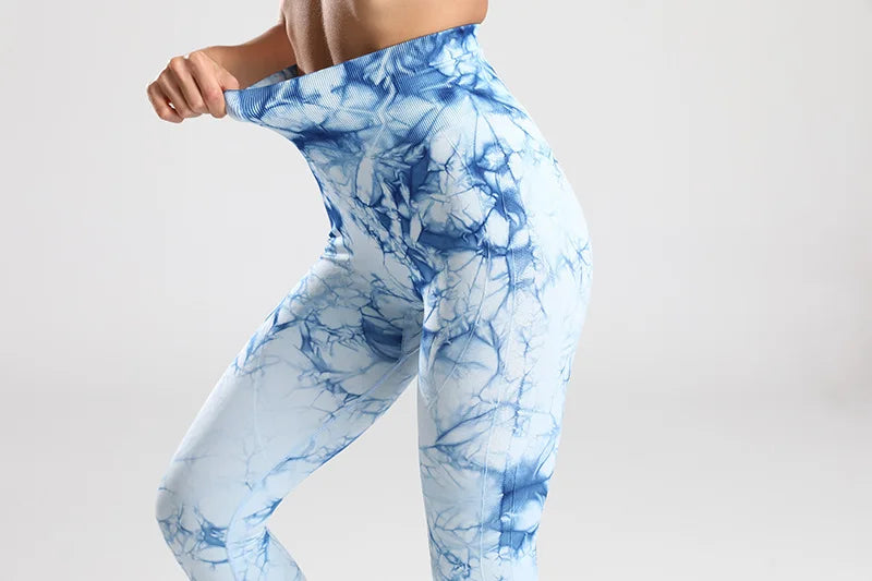 Women's Tie-Dye Seamless Push-Up Leggings