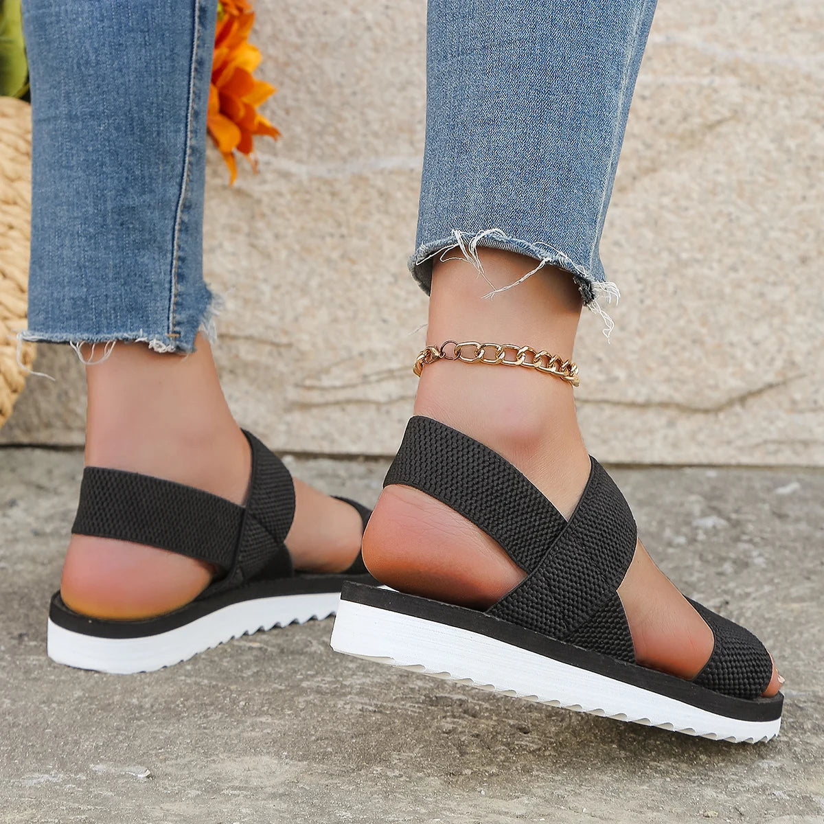 Women's Anti-Slip Lace-Up Flat Sandals