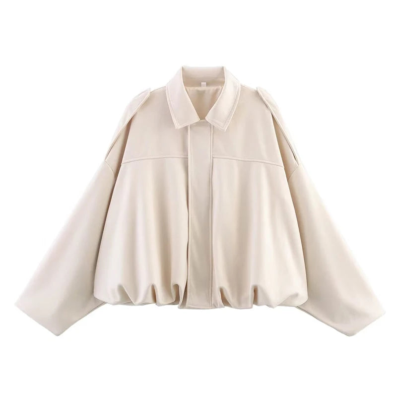 Vintage Oversized Women’s Bomber Jacket