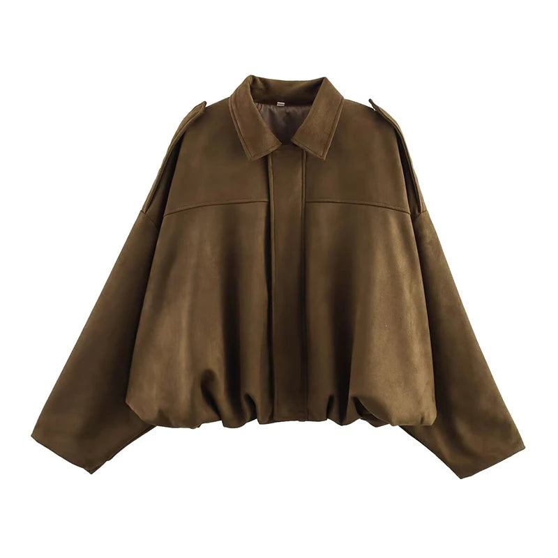 Vintage Oversized Women’s Bomber Jacket