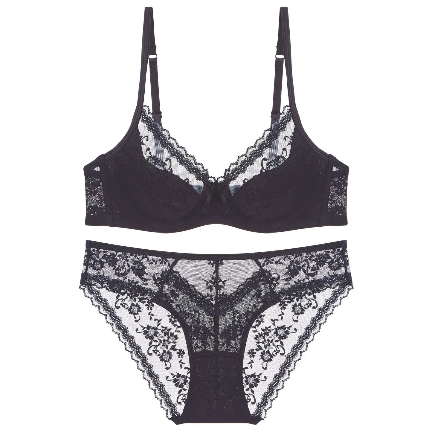 Women's Lace Embroidered Lingerie Set