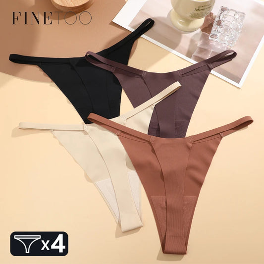 4-Piece Ultra-Thin Stretch Thong Set