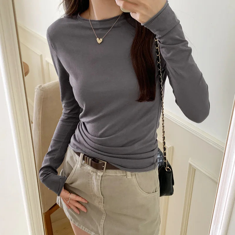 Women’s Slim Fit Long Sleeve Basic T-Shirt