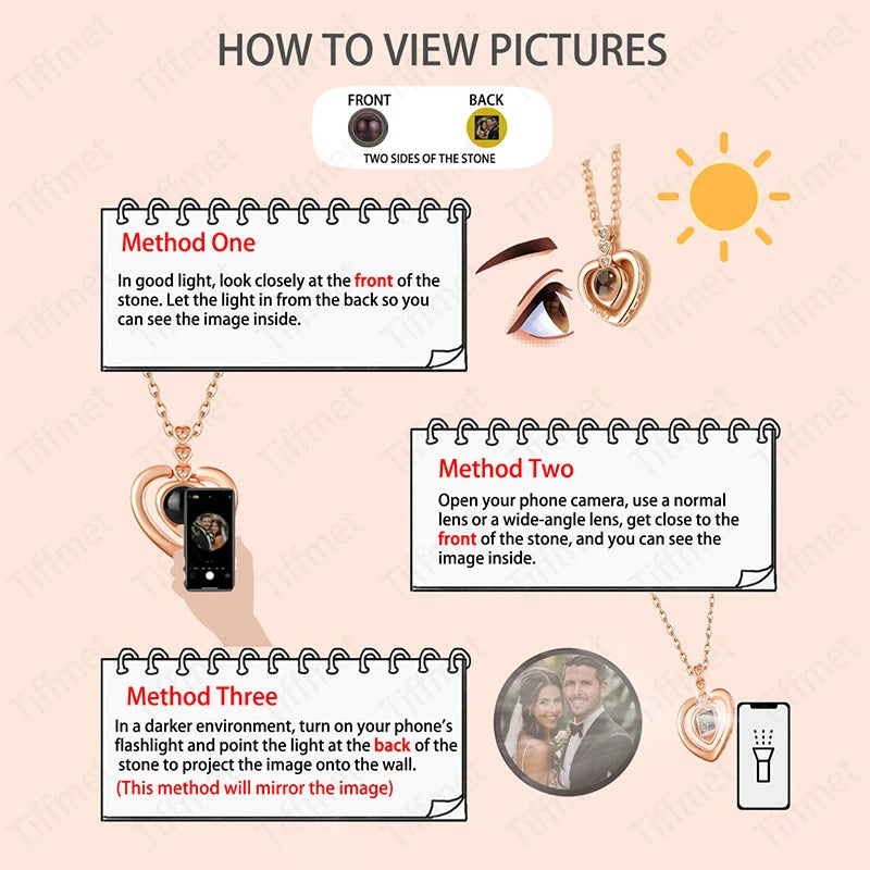 Custom Photo Projection Necklace