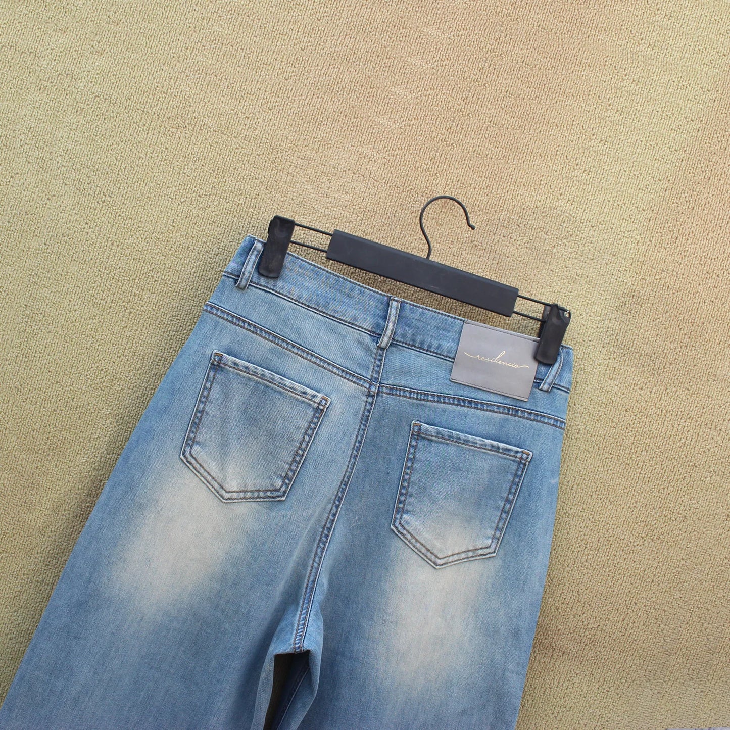 Women's Light Blue Wide Leg Denim Jeans