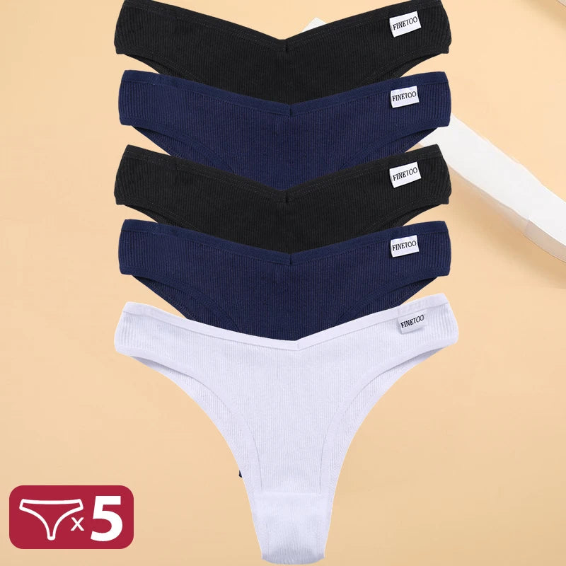 5-Piece Cotton Bikini Panty Set