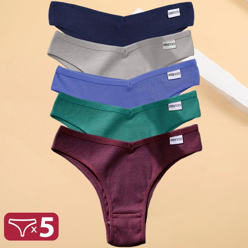 5-Piece Cotton Bikini Panty Set