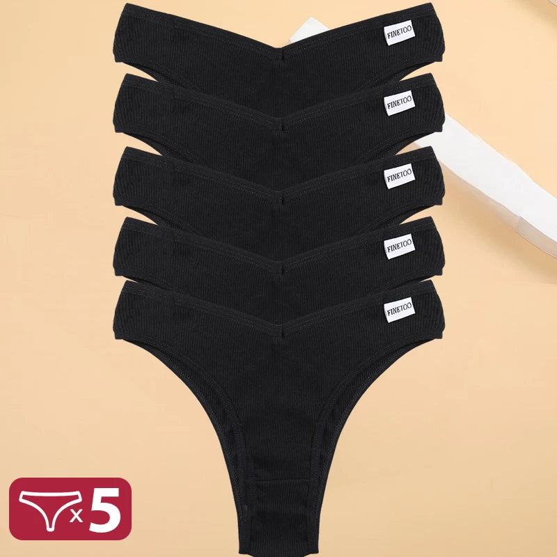 5-Piece Cotton Bikini Panty Set