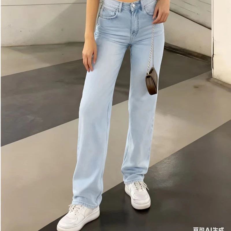 Women's High-Waisted Y2K Baggy Jeans