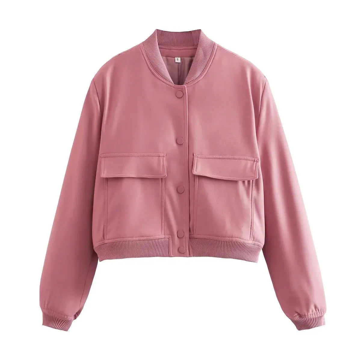 Women’s Chic V-Neck Bomber Jacket