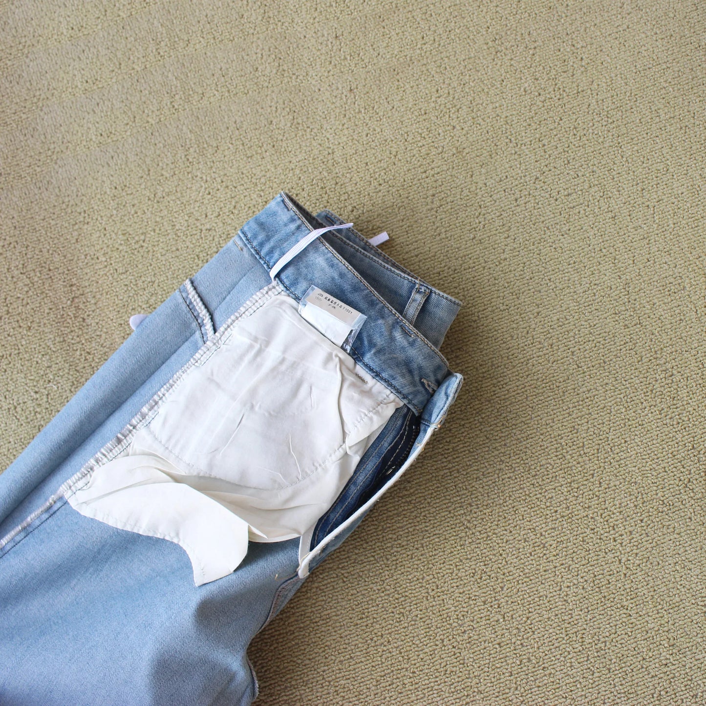 Women's High-Waisted Light Blue Wide Leg Jeans