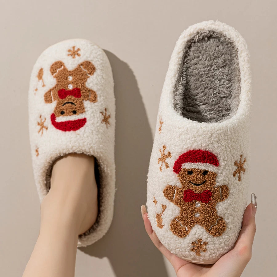 Women's Christmas Warm Indoor Slippers