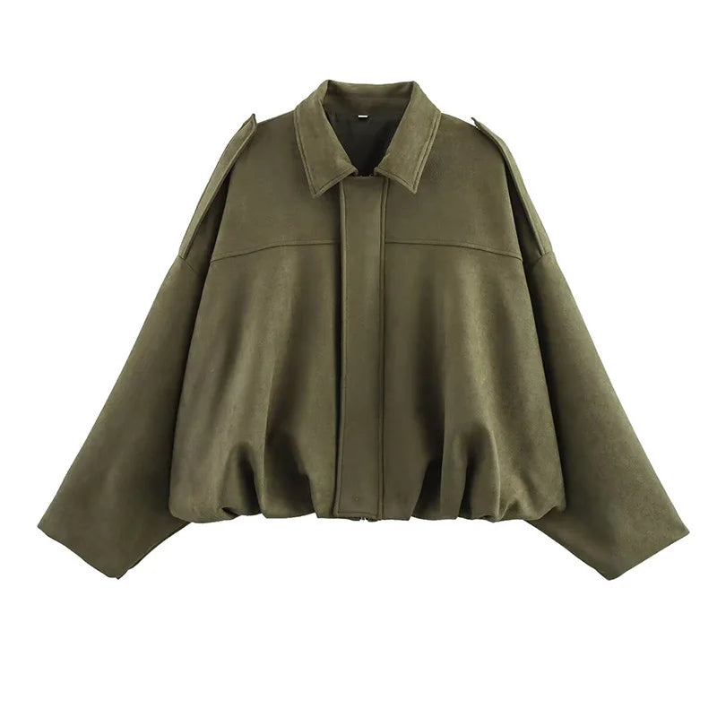 Vintage Oversized Women’s Bomber Jacket
