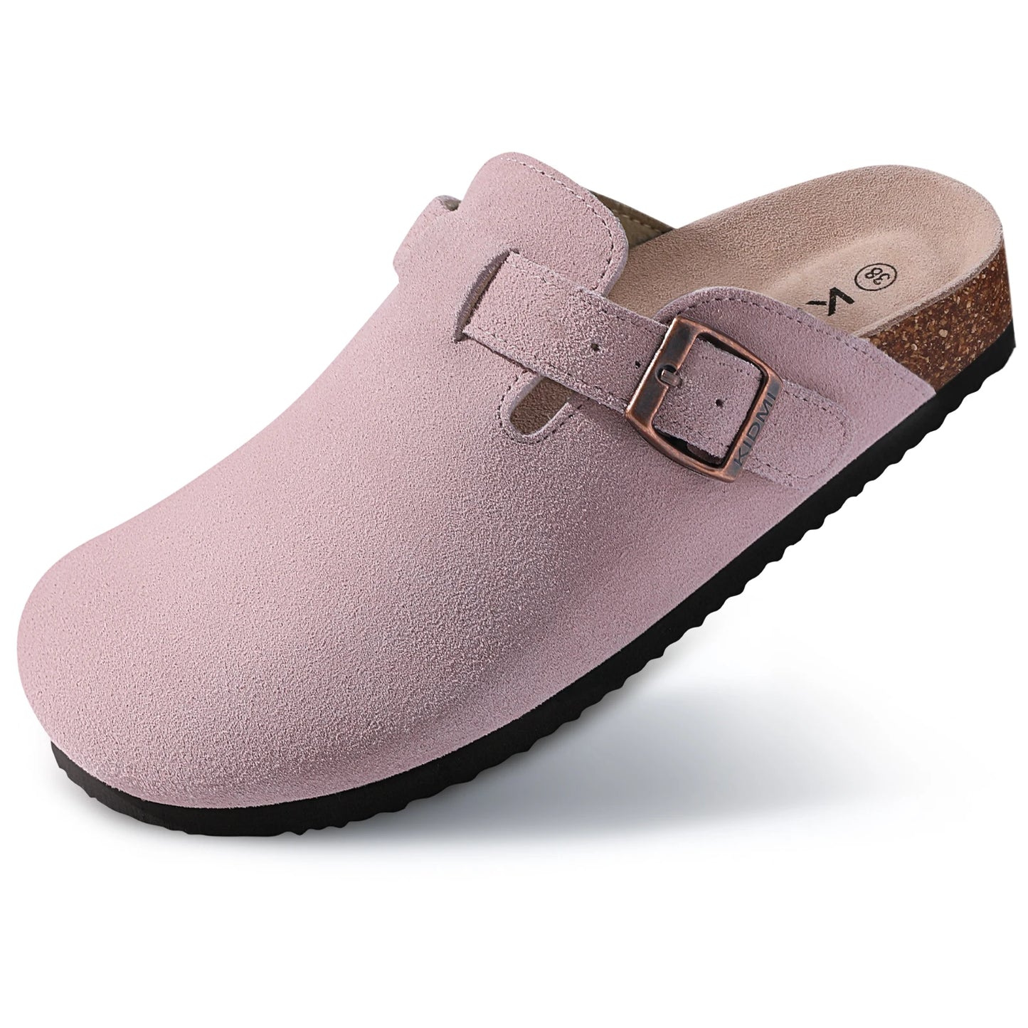 Unisex Suede Cork Insole Mules Slippers