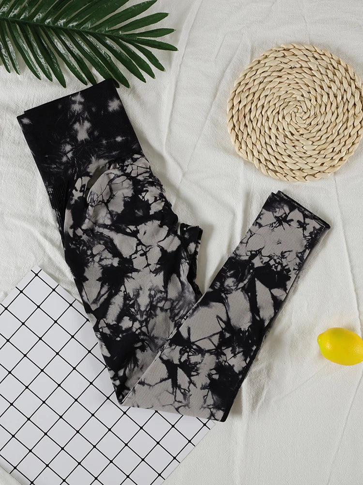 Women's Tie-Dye Seamless Push-Up Leggings