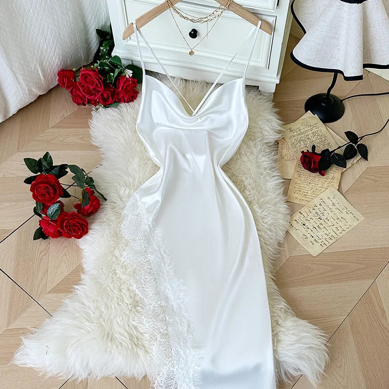 Women's Lace Patchwork Nightgown