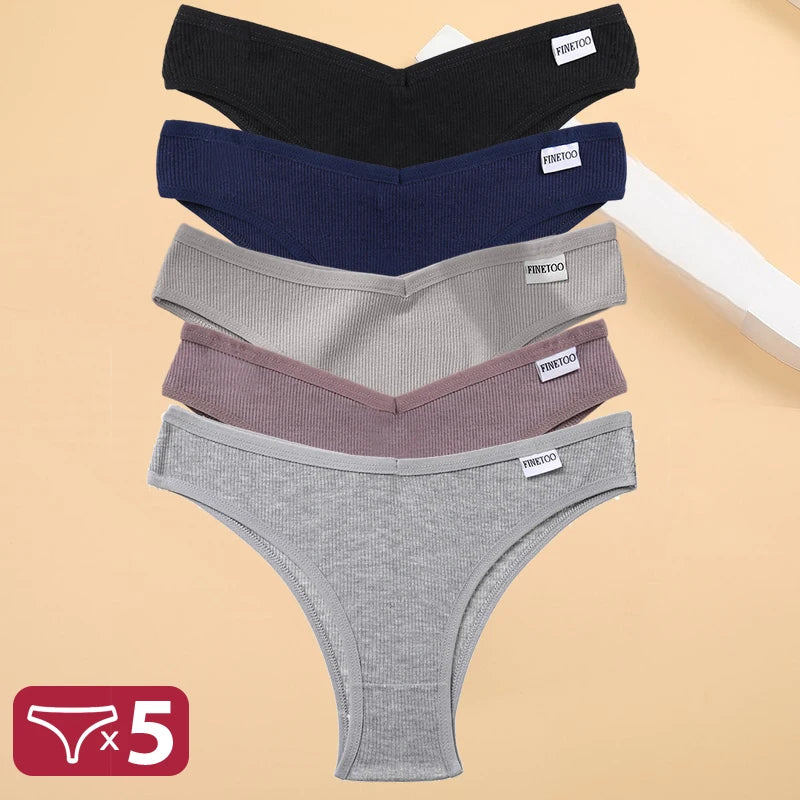 5-Piece Cotton Bikini Panty Set