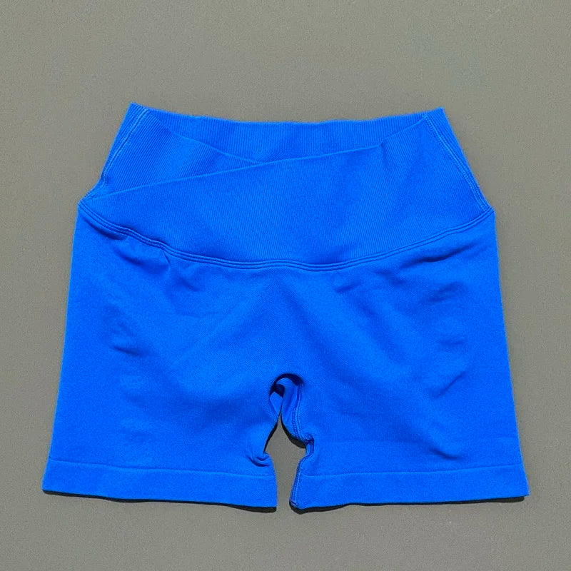 HISTELLO Vision 4.5” Cross Waist Seamless Gym Shorts